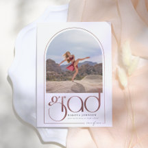 Shine Rose Gold Arch Typografie 2 Foto Abschluss