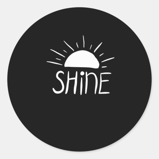 Shine Runder Aufkleber (Vorderseite)