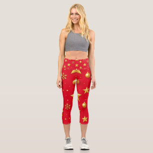 Shine, Starry Christmas Capri Leggings
