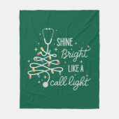 Shine strahlt wie ein Call Night Nurse Weihnachtss Fleecedecke (Vorderseite)