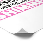 Shine strahlt wie ein Diamant Poster (Ecke)