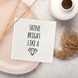 Shine strahlt wie ein Diamantcocktail Napkins Serviette