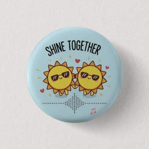 Shine Together Süße Sonnenbrille Kawaii Pin Button