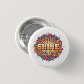 SHINE Typography with Colorful  Button (Vorne & Hinten)