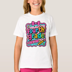 Shine Vierte Klasse zurück zur Schule T-Shirt