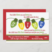 SHINE Weihnachtslicht 2-seitige Scripterkarte Feiertagskarte (Vorne/Hinten)