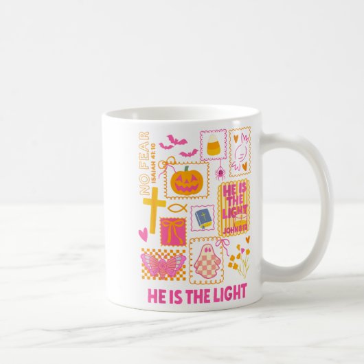 Shine With The Light Of Jesus Christian Halloween  Kaffeetasse (Rechts)