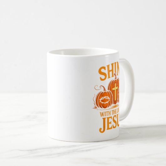 Shine With The Light Of Jesus Christian Halloween Kaffeetasse (VorderseiteRechts)