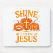 Shine With The Light Of Jesus Christian Halloween Mousepad (Vorne)