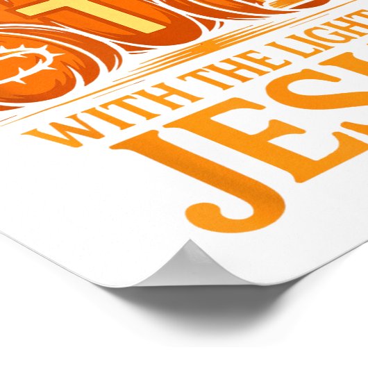 Shine With The Light Of Jesus Christian Halloween Poster (Ecke)