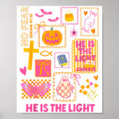 Shine With The Light Of Jesus Christian Halloween Poster (Vorne)