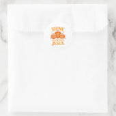 Shine With The Light Of Jesus Christian Halloween Runder Aufkleber (Tasche)