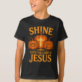 Shine With The Light Of Jesus Christian Halloween  T-Shirt (Vorderseite)