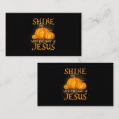 Shine With The Light Of Jesus Christian Halloween Visitenkarte (Vorne/Hinten)