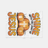 Shine With The Light Of Jesus Halloween Christian Fleecedecke (Vorderseite (Horizontal))