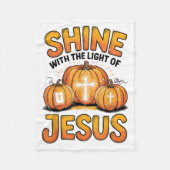 Shine With The Light Of Jesus Halloween Christian  Fleecedecke (Vorderseite)