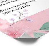 Shine your light Anyway Gedichte Poster (Ecke)