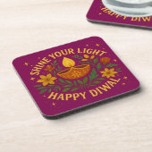 Shine your light - Happy Diwali Untersetzer Set (6 (Linke Seite)