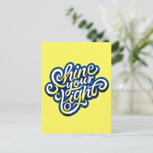 Shine your Light Postkarte (Stehend Vorderseite)
