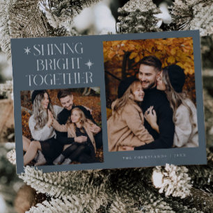 Shinend Bright Stars Slate Multi Foto Holiday Feiertagskarte