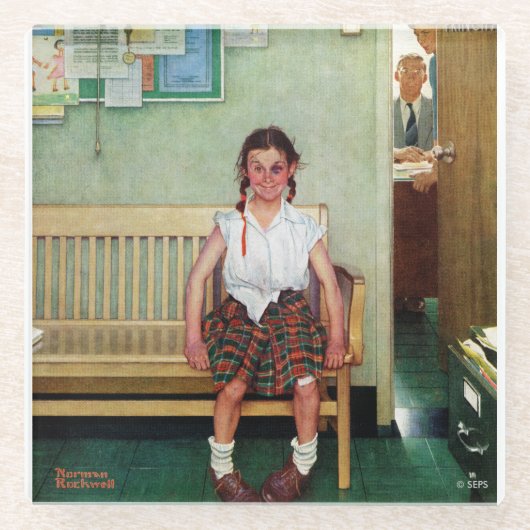 Shiner oder außerhalb des Hauptbüros Glasuntersetzer (Vorderseite)