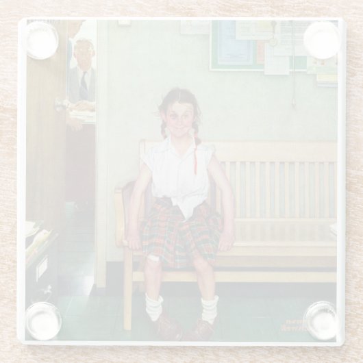 Shiner oder außerhalb des Hauptbüros Glasuntersetzer (Rückseite)