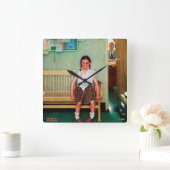 Shiner oder außerhalb des Hauptbüros Quadratische Wanduhr (Zuhause)