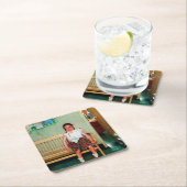 Shiner oder außerhalb des Hauptbüros Rechteckiger Pappuntersetzer (Vor Ort)