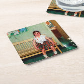 Shiner oder außerhalb des Hauptbüros Rechteckiger Pappuntersetzer (angewinkelt)