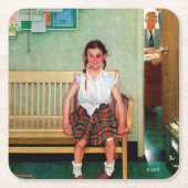 Shiner oder außerhalb des Hauptbüros Rechteckiger Pappuntersetzer (Vorderseite)