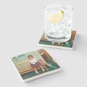 Shiner oder außerhalb des Hauptbüros Steinuntersetzer (Seitenansicht)