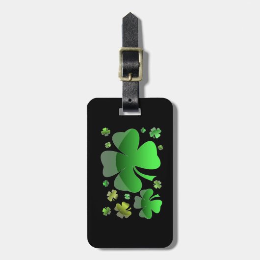 Shiney Kleeblatts Gepäckanhänger (Vorderseite vertikal)