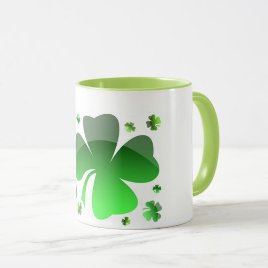 Shiney Kleeblatts Tasse (VorderseiteRechts)