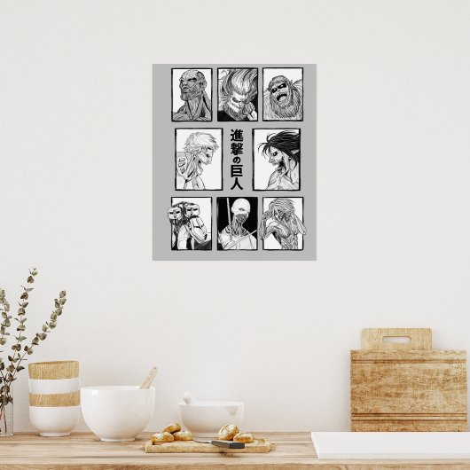 Shingeki no Kyojin Attack auf Titan Titans Poster (Küche)