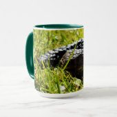 Shingleback Lizard on Grass, Kaffee Tasse (Vorderseite Links)