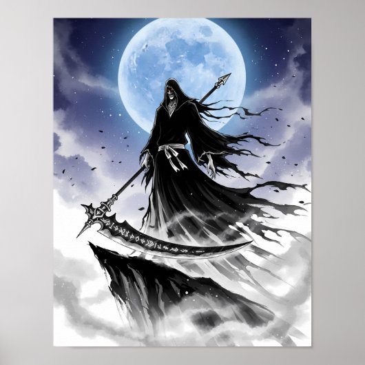 Shinigami Sumi-e Art Poster (Vorne)