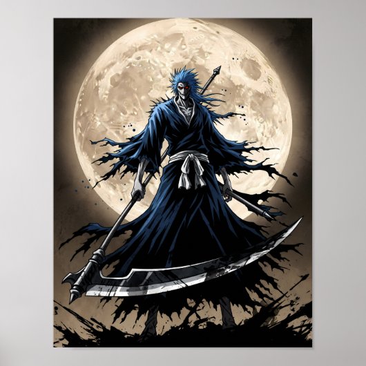 Shinigami Sumi-e Art Poster (Vorne)