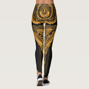 Shining Bee AI art Leggings