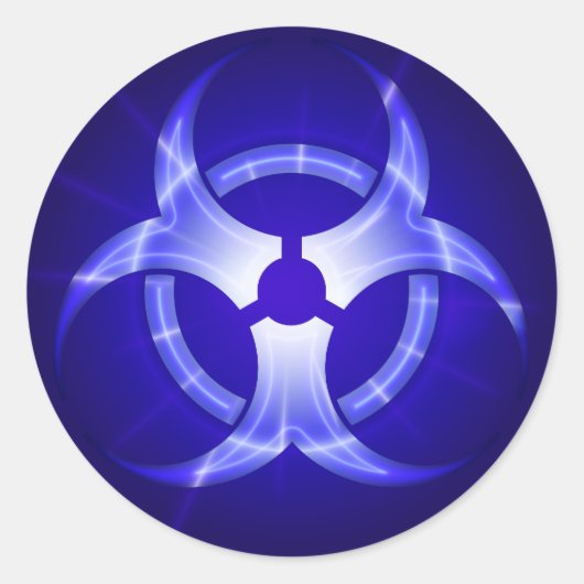 Shining Blue Biogefährdung Symbol Sticker (Vorderseite)