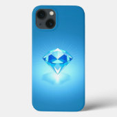 Shining Blue Diamond Mobile Case-Mate iPhone Hülle (Rückseite)