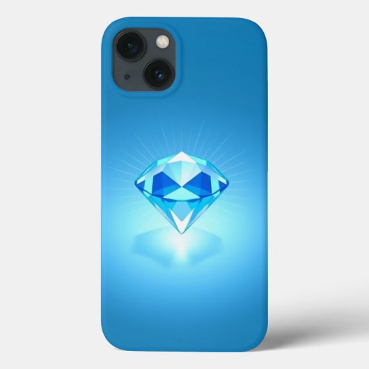Shining Blue Diamond Mobile Case-Mate iPhone Hülle (Rückseite)