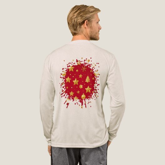 Shining Bright on Christmas Night  Tri-Blend Shirt (Voller Rücken)
