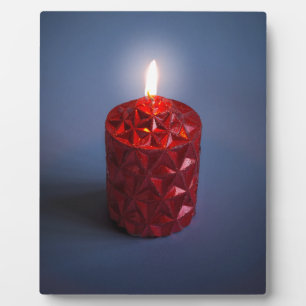 Shining candle fotoplatte