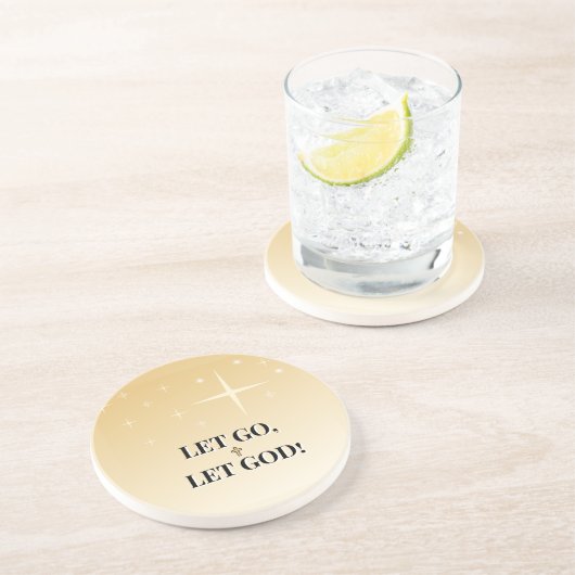 Shining Cross Let Go Let God Stars Getränkeuntersetzer (Seite)