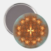 Shining Cross Mandala Magnet (Vorderseite/Rückseite)