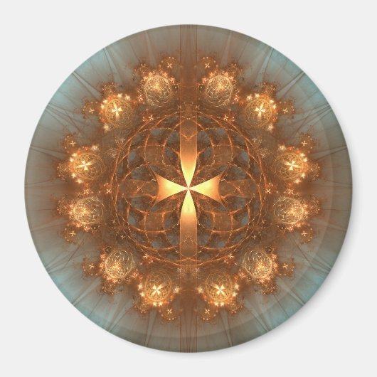 Shining Cross Mandala Magnet (Vorne)