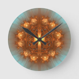 Shining Cross Mandala Runde Wanduhr