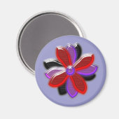 Shining Daisy Blume Magnet (Vorderseite/Rückseite)