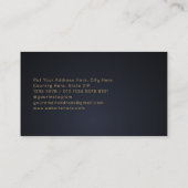 Shining Gold Lines on a dark background Visitenkarte (Rückseite)