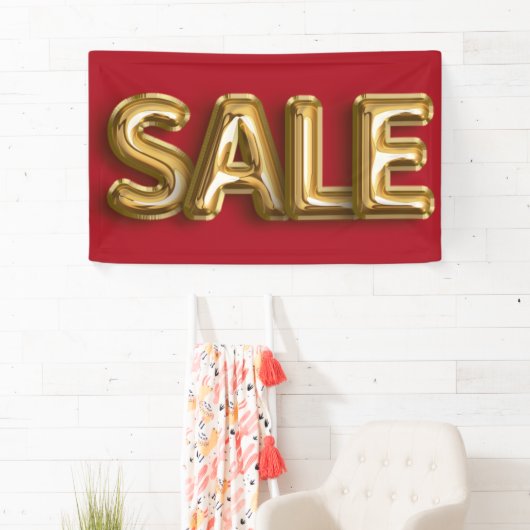 Shining Gold SALE Balloon Store Werbeaktion Banner (Insitu)